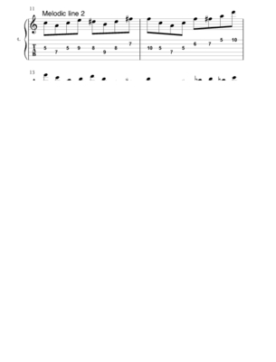 Product picture Superimposition of triads over a min chord. Melodic line 2